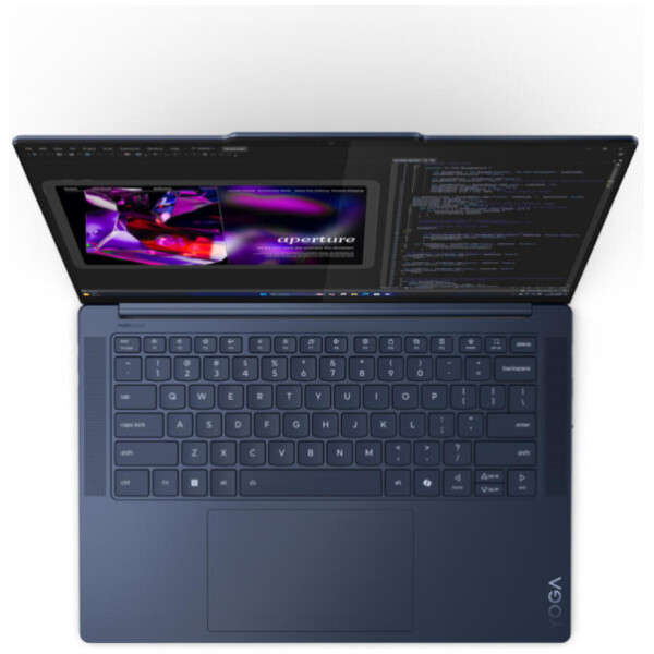 ⁦Lenovo YOGA SLIM 7x Snapdragon X Elite Copilot+ PC 512GB SSD 16GB 14.5" (2944x1840) TOUCHSCREEN W11 COSMIC BLUE Backlit Keyboard⁩ – תמונה ⁦5⁩