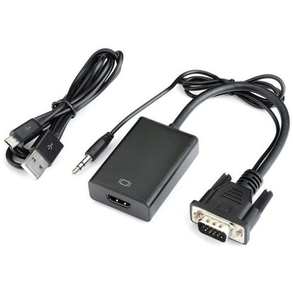 מתאם TopX VGA + Audio to HDMI