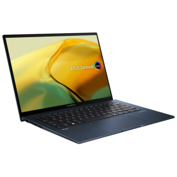 ⁦מחשב נייד Asus Zenbook Q409ZA-EVO Core™ i5-1240P 256GB SSD 8GB 14" OLED (2880x1800) WIN11 PONDER BLUE Backlit Keyboard FP Reader⁩ – תמונה ⁦2⁩