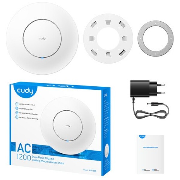⁦נקודת גישה לתקרה Cudy AP1300 Dual Band Gigabit Ceiling⁩ – תמונה ⁦2⁩