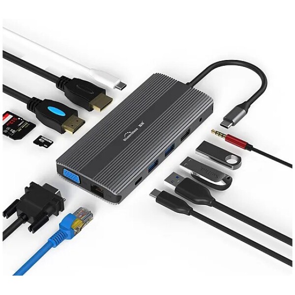 ⁦ת. עגינה Blueendless HP1201 Type C to DP/HDMI+VGA, ללא ספק⁩ – תמונה ⁦2⁩