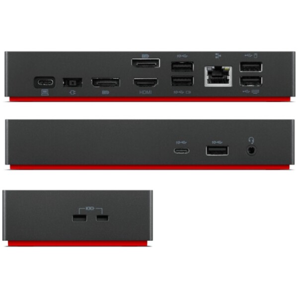 ⁦תחנת עגינה Lenovo ThinkPad Universal USB-C Dock + ספק כוח + כבל נתונים⁩ – תמונה ⁦3⁩