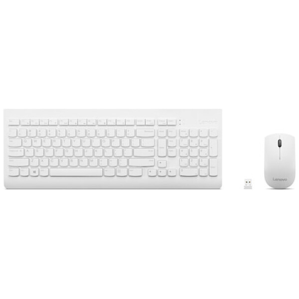 ⁦סט מקלדת ועכבר אלחוטי Lenovo 510 Wireless White - צבע לבן, עברית/אנגלית⁩ – תמונה ⁦3⁩