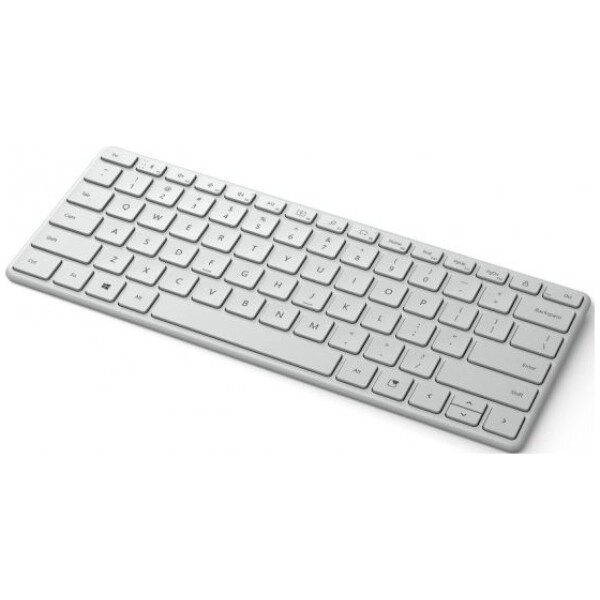 מקלדת Microsoft Bluetooth Compact Keyboard Hebrew Glacier