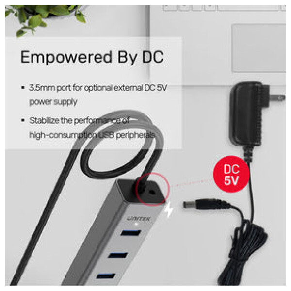 ⁦מפצל USB עם ספק כוח Unitek 7 Ports Powered USB 3.0 Hub⁩ – תמונה ⁦11⁩
