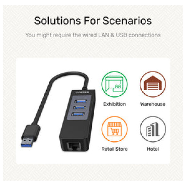 ⁦Unitek 4-in-1 USB 3.0 Ethernet Hub⁩ – תמונה ⁦14⁩