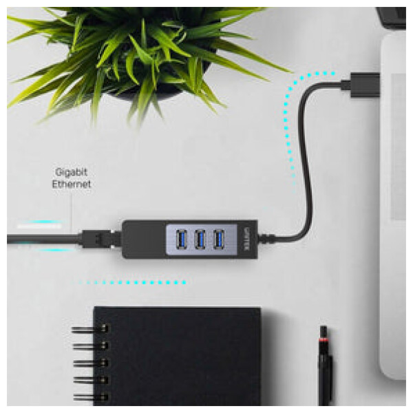 ⁦Unitek 4-in-1 USB 3.0 Ethernet Hub⁩ – תמונה ⁦9⁩