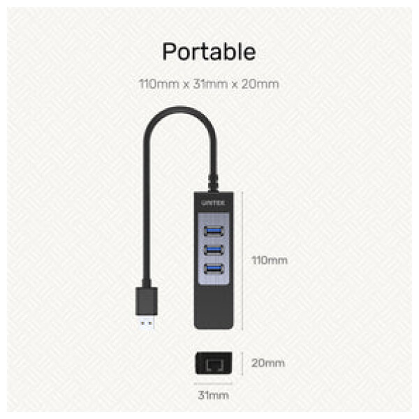 ⁦Unitek 4-in-1 USB 3.0 Ethernet Hub⁩ – תמונה ⁦12⁩