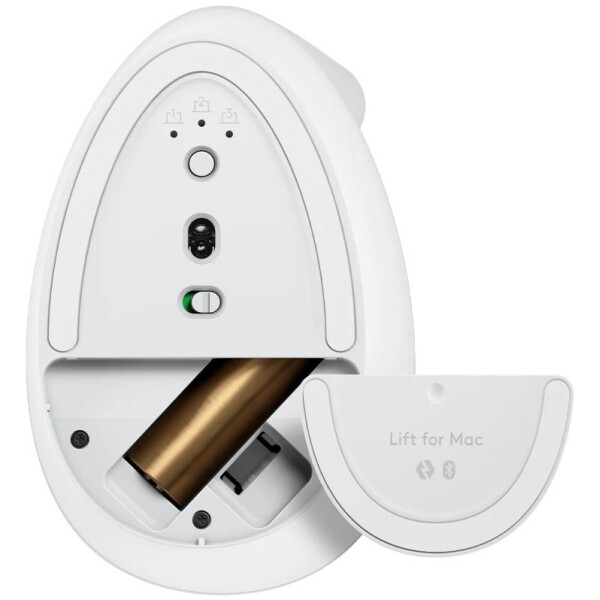 ⁦עכבר ארגונומי ליד ימין Logitech Lift for Mac Ergonomic Bluetooth Mouse - צבע לבן⁩ – תמונה ⁦5⁩