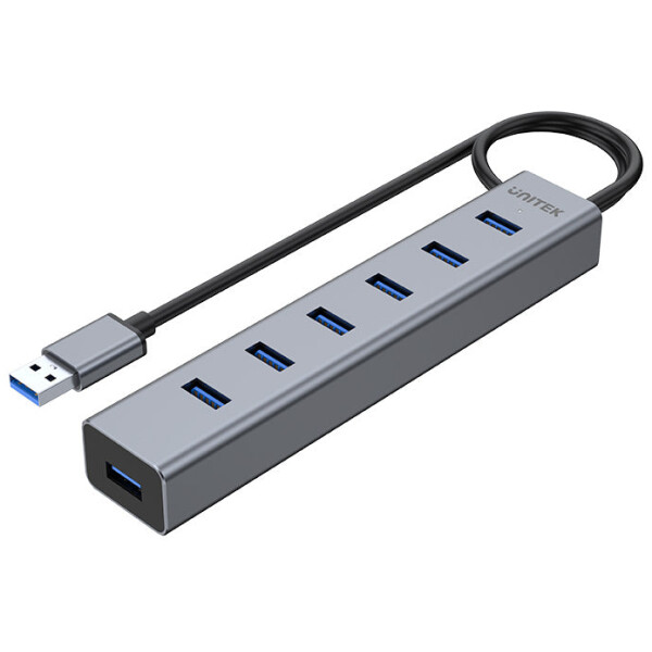 מפצל USB עם ספק כוח Unitek 7 Ports Powered USB 3.0 Hub