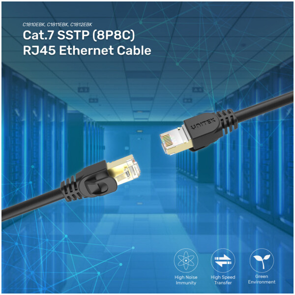 ⁦כבל רשת Unitek Cat 7 SSTP RJ45 Ethernet Cable - אורך 3 מטר⁩ – תמונה ⁦4⁩