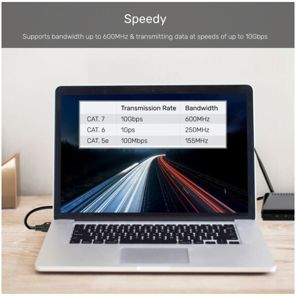 ⁦כבל רשת Unitek Cat 7 SSTP RJ45 Ethernet Cable - אורך 3 מטר⁩ – תמונה ⁦5⁩