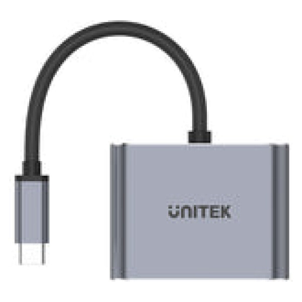 ⁦תחנת עגינה Unitek uHUB Q4 Lite 4-in-1 USB-C Hub with MST Dual Display and PD 100W⁩ – תמונה ⁦9⁩