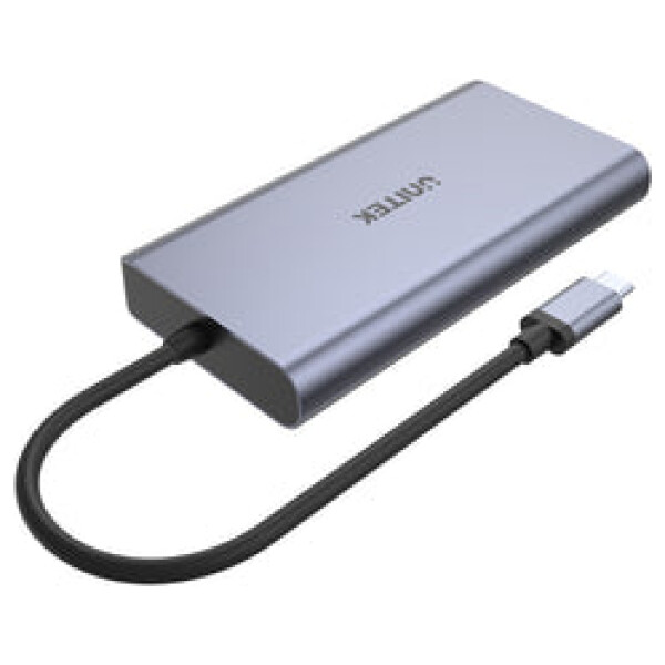 ⁦תחנת עגינה Unitek uHUB S7+ 7-in-1 USB-C Ethernet Hub with MST Dual Monitor, 100W Power Delivery and Card Reader⁩ – תמונה ⁦10⁩
