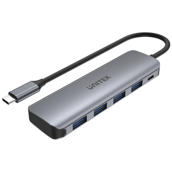 מפצל Unitek uHUB P5+ 4 Ports Powered USB-C Hub