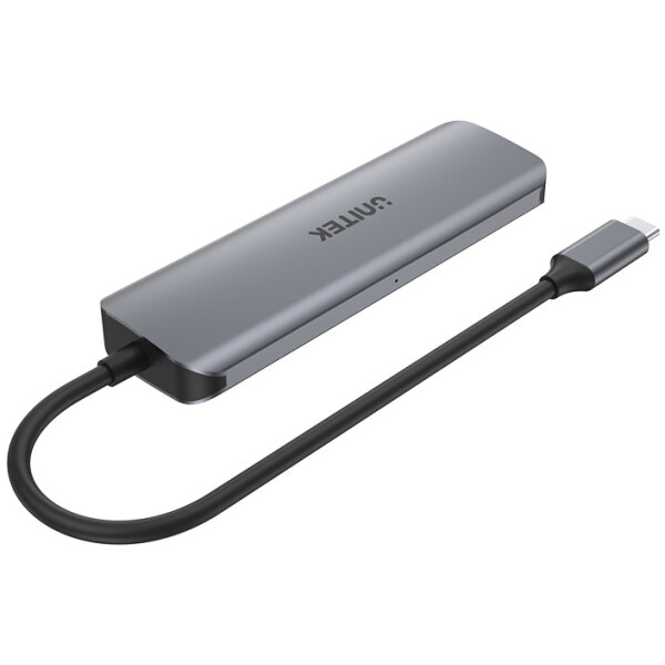 ⁦מפצל Unitek uHUB P5+ 4 Ports Powered USB-C Hub⁩ – תמונה ⁦3⁩