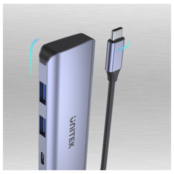 ⁦מפצל Unitek uHUB Q4 Next USB-C HUB - to 2x Type C + 2x USB 3.0⁩ – תמונה ⁦13⁩