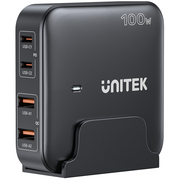 תחנת הטענה Unitek 100W Desktop GaN Charging Station (מתאים גם למחשב נייד בType C)
