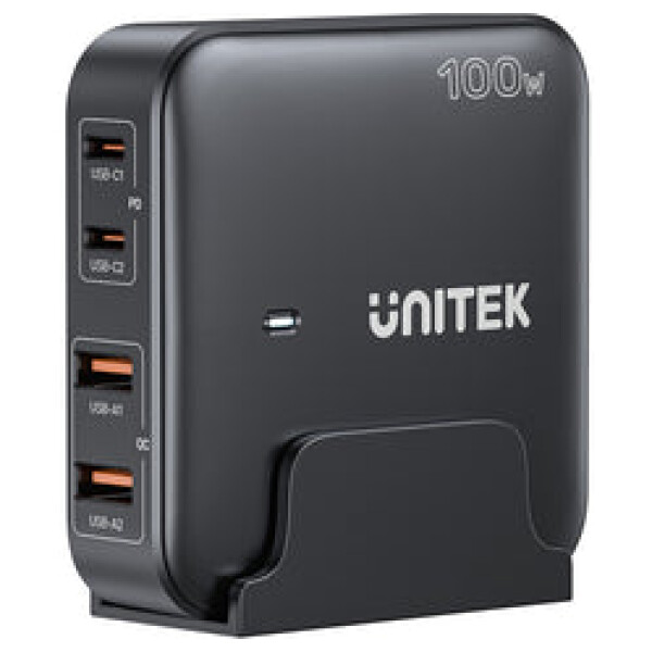 ⁦תחנת הטענה Unitek 100W Desktop GaN Charging Station (מתאים גם למחשב נייד בType C)⁩ – תמונה ⁦15⁩