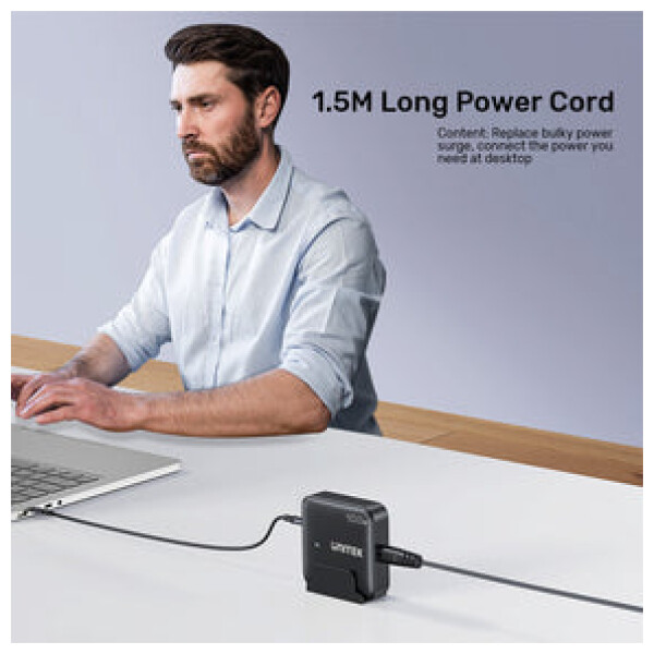 ⁦תחנת הטענה Unitek 100W Desktop GaN Charging Station (מתאים גם למחשב נייד בType C)⁩ – תמונה ⁦20⁩