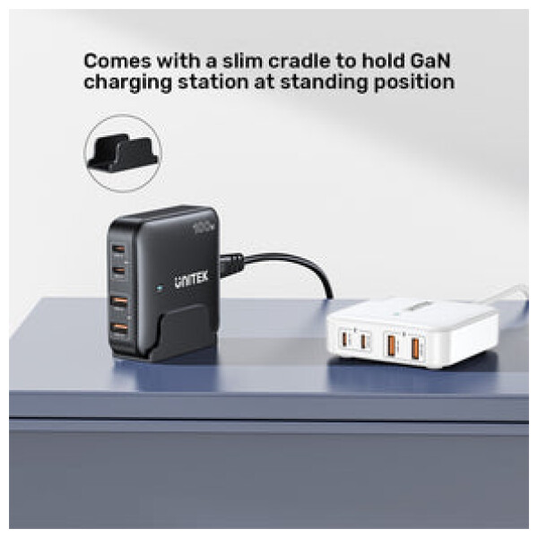 ⁦תחנת הטענה Unitek 100W Desktop GaN Charging Station (מתאים גם למחשב נייד בType C)⁩ – תמונה ⁦18⁩