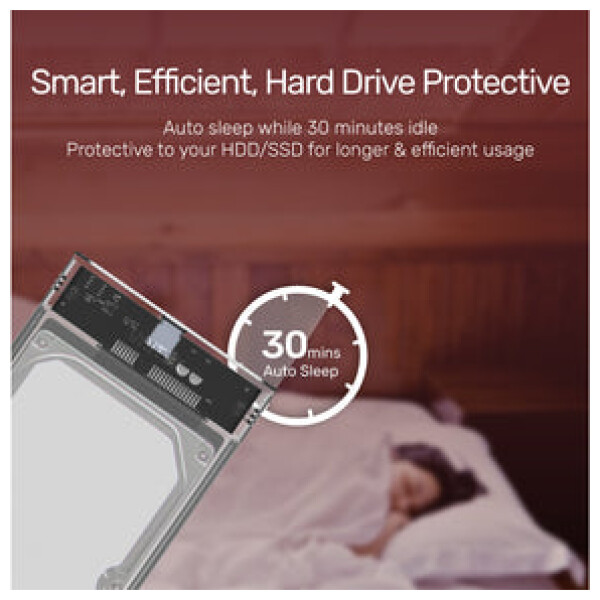 ⁦מארז שקוף לדיסק Unitek DiskGuard Limpid R USB-C to SATA6G 2.5 HDD/SSD HDD & SSD Enclosure⁩ – תמונה ⁦20⁩