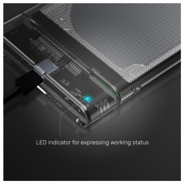 ⁦מארז שקוף לדיסק Unitek DiskGuard Limpid R USB-C to SATA6G 2.5 HDD/SSD HDD & SSD Enclosure⁩ – תמונה ⁦21⁩