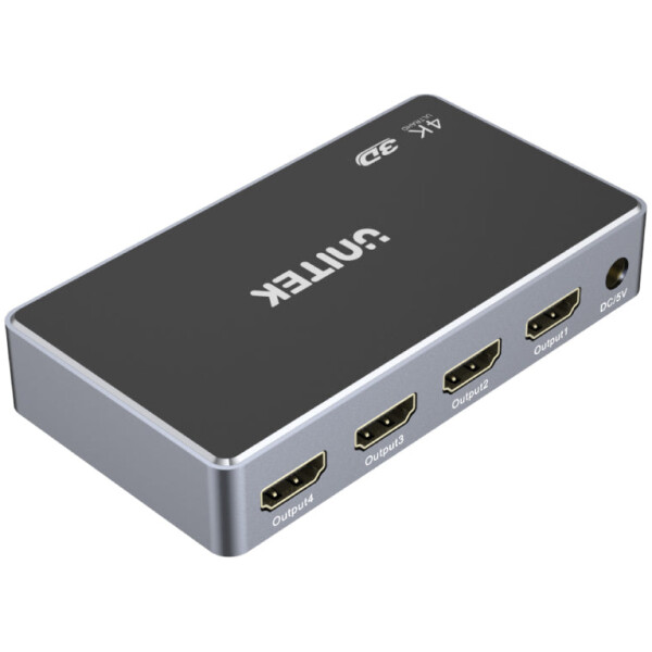 ⁦מפצל Unitek 4K HDMI Splitter 1 In / 4 Out⁩ – תמונה ⁦2⁩