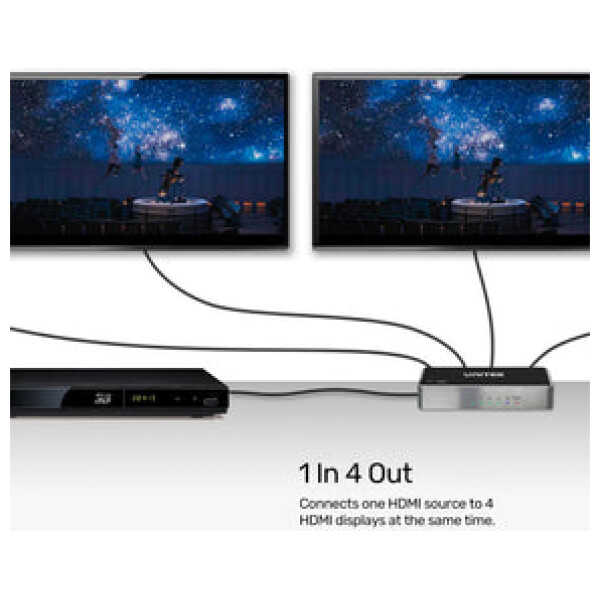 ⁦מפצל Unitek 4K HDMI Splitter 1 In / 4 Out⁩ – תמונה ⁦10⁩