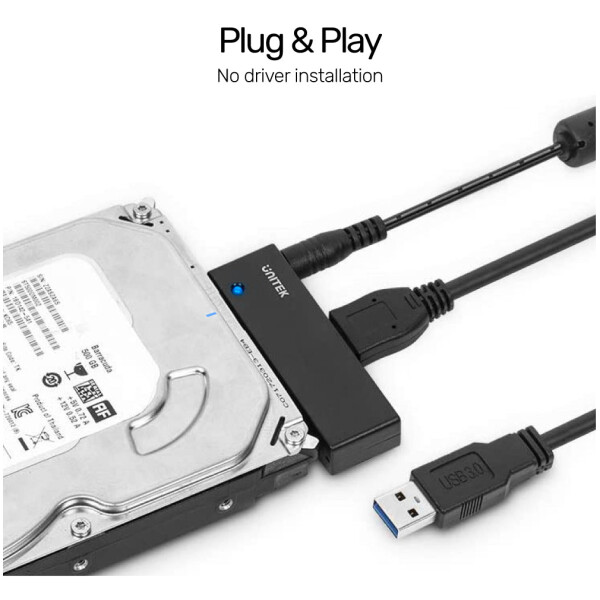 ⁦מתאם Unitek USB 3.0 to SATA III Adapter⁩ – תמונה ⁦4⁩