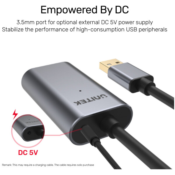 ⁦כבל מאריך אקטיבי Unitek USB 2.0 Extension Cable - אורך 5 מטר⁩ – תמונה ⁦5⁩
