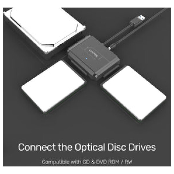 ⁦ערכת טכנאי Unitek SmartLink Trinity USB 3.0 to SATA II & IDE HDD & SSD Adapter⁩ – תמונה ⁦10⁩