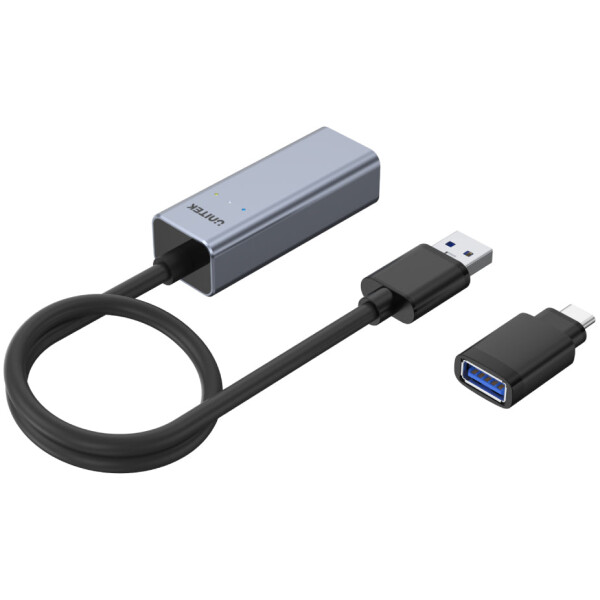 ⁦מתאם Unitek USB 3.0 to Gigabit Ethernet Adapter with USB-C Adapter⁩ – תמונה ⁦2⁩