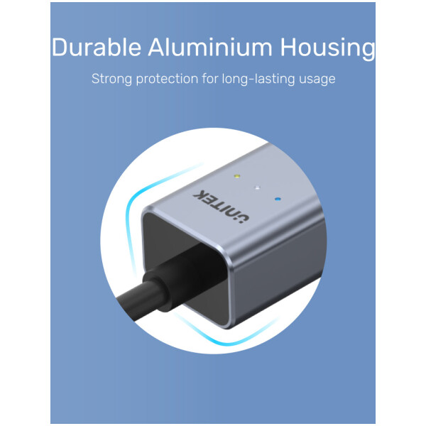 ⁦מתאם Unitek USB 3.0 to Gigabit Ethernet Adapter with USB-C Adapter⁩ – תמונה ⁦5⁩