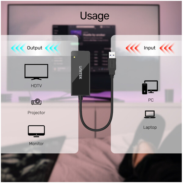 ⁦Unitek USB 3.0 to HDMI 1080P Full HD Adapter⁩ – תמונה ⁦7⁩