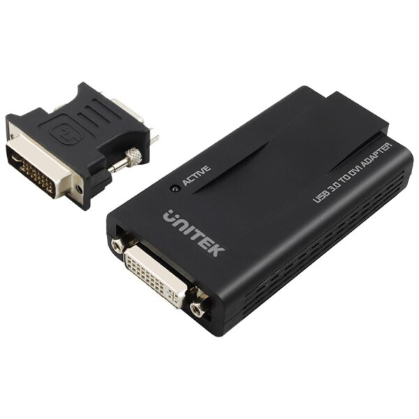 מתאם Unitek USB 3.0 to DVI Adapter plus DVI to VGA Adapter