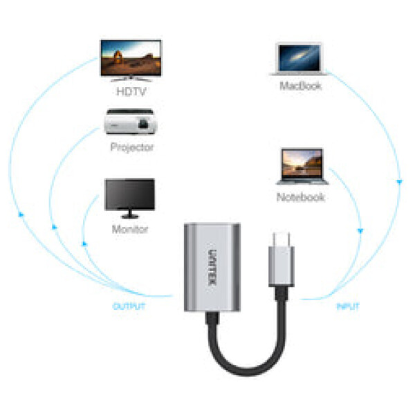 ⁦מתאם Unitek 4K 60Hz USB-C to HDMI 2.0 Adapter⁩ – תמונה ⁦14⁩