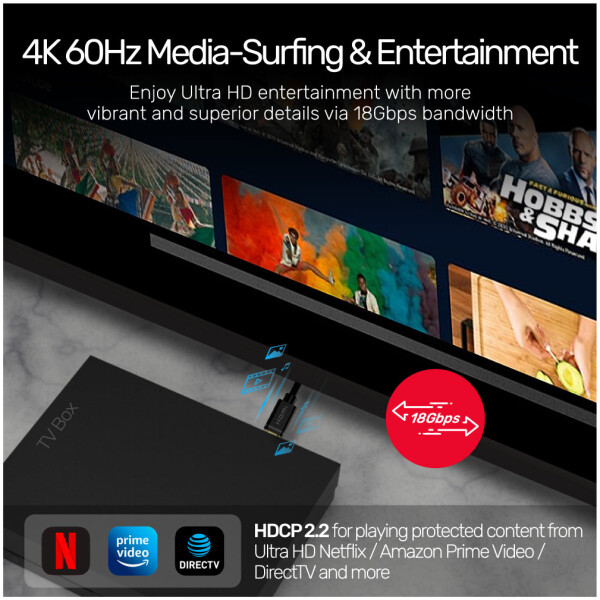 ⁦Unitek 4K 60Hz High Speed HDMI Right Angle 270° Cable⁩ – תמונה ⁦5⁩