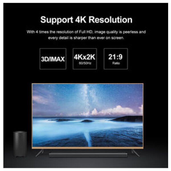 ⁦כבל Unitek 4K 60Hz HDMI Cable V2.0 - אורך 2 מטר⁩ – תמונה ⁦11⁩