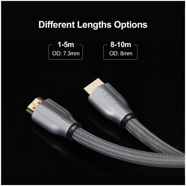 ⁦כבל Unitek 4K 60Hz HDMI Cable V2.0 - אורך 2 מטר⁩ – תמונה ⁦7⁩