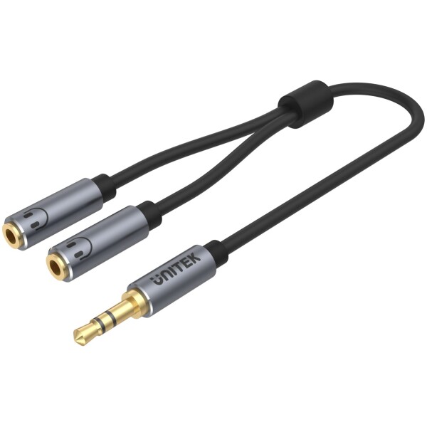 מפצל לזוג אוזניות Unitek Headphone Splitter For Dual Headphone (3.5mm Plug to Dual 3.5mm Jack) Stereo Audio Cable