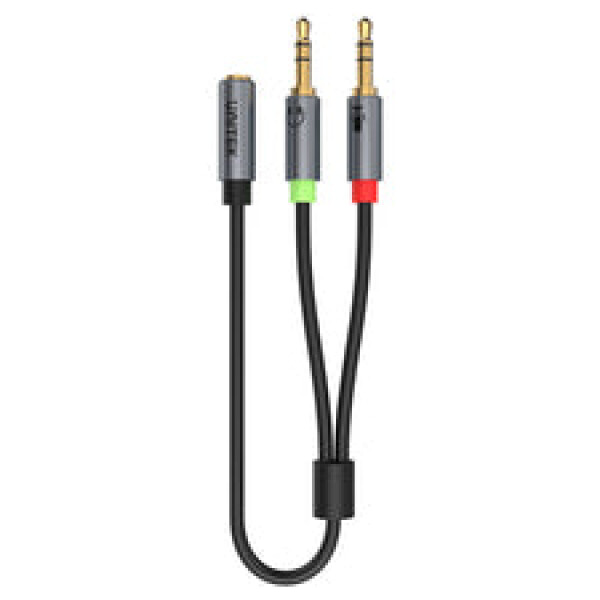 ⁦מפצל אוזניות Unitek Headset Adapter (Dual 3.5mm Plug to 3.5mm Jack) Stereo Audio Cable⁩ – תמונה ⁦10⁩