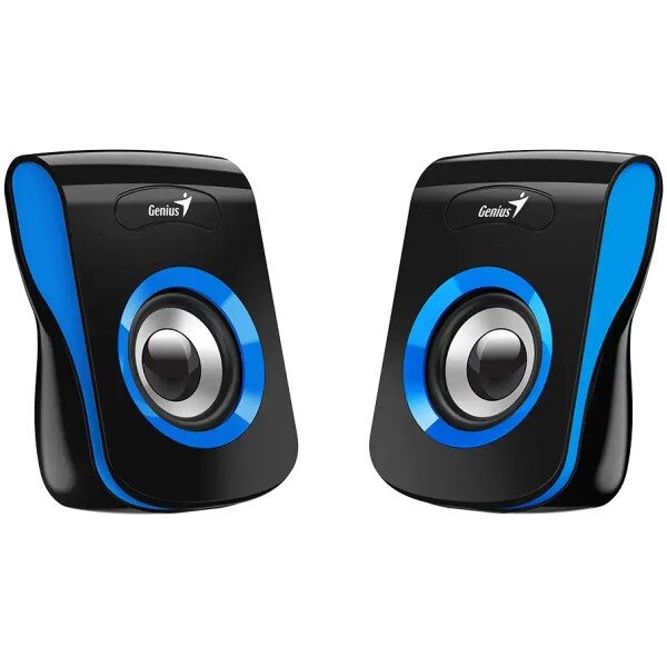⁦רמקולים Genius SP-Q180 2.0 Multimedia USB Speaker פס כחול⁩ – תמונה ⁦2⁩