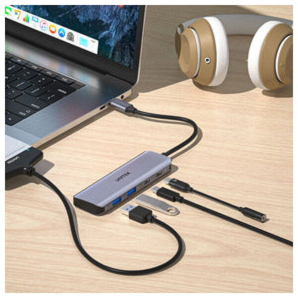 ⁦מפצל Unitek uHUB Q4 Next USB-C HUB - to 2x Type C + 2x USB 3.0⁩ – תמונה ⁦12⁩