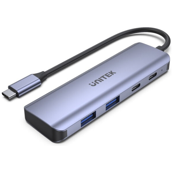 מפצל Unitek uHUB Q4 Next USB-C HUB - to 2x Type C + 2x USB 3.0