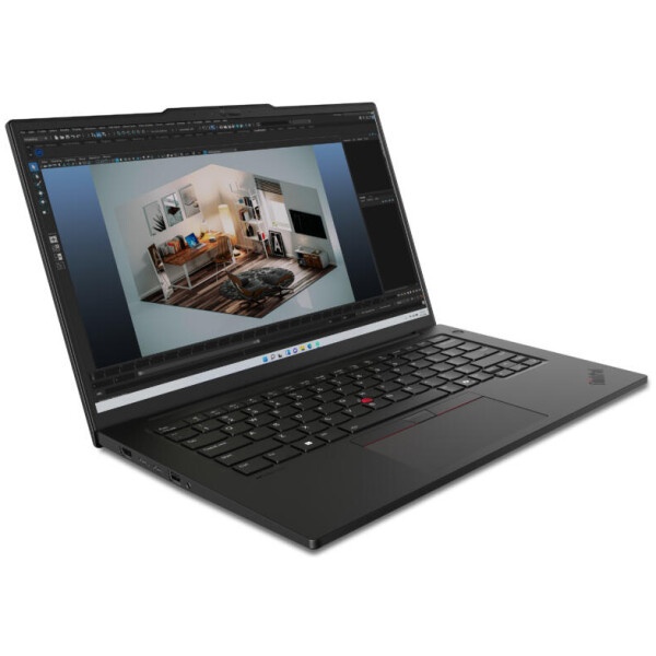 ⁦Lenovo ThinkPad P14s Gen 5 MOBILE WORKSTATION Core™ Ultra 7 155H 512GB SSD 16GB 14.5" WUXGA (1920x1200) WIN11 Pro BLACK NVIDIA® RTX 500 4096MB BLACK Backlit Keyboard FP Reader⁩ – תמונה ⁦3⁩