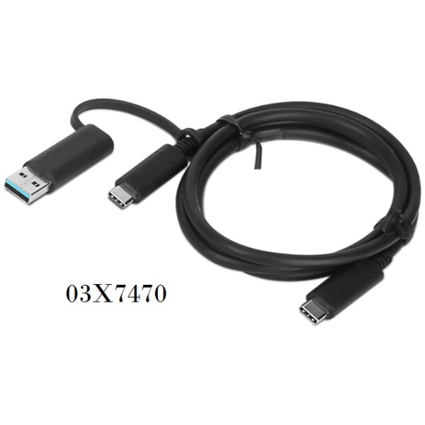 ⁦תחנת עגינה Lenovo ThinkPad Hybrid Docking Station USB-C/USB-A 2xHDMI/2xDP,RJ45,2xUSB - חדש, קופסא פתוחה⁩ – תמונה ⁦4⁩