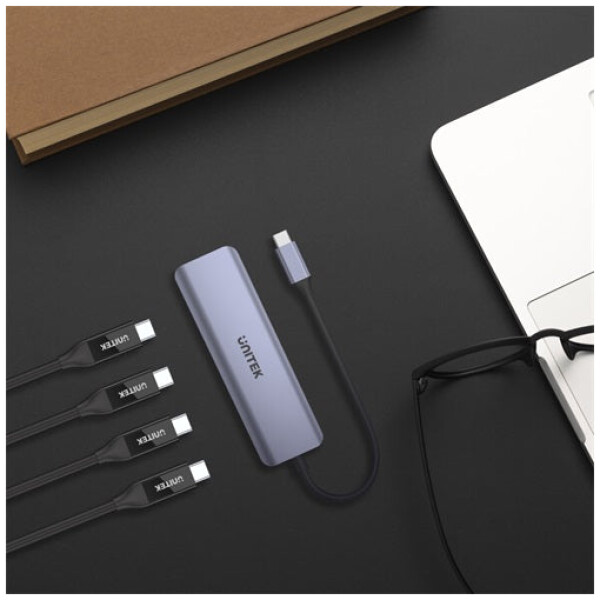 מפצל Unitek uHUB Q4 Next 4 Ports USB-C Hub