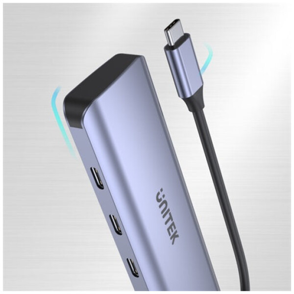 ⁦מפצל Unitek uHUB Q4 Next 4 Ports USB-C Hub⁩ – תמונה ⁦2⁩