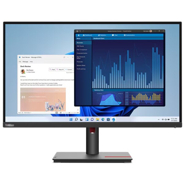 ⁦Lenovo ThinkVision T27p-30 27" 4K IPS DP/HDMI/USB-C 3Y NOB⁩ – תמונה ⁦2⁩